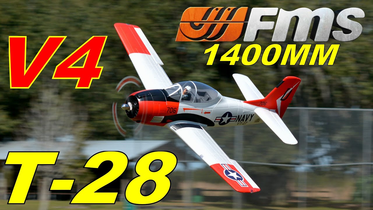 Демонстрационный полёт FMS T-28 1400 мм V4 Автор: RCINFORMER