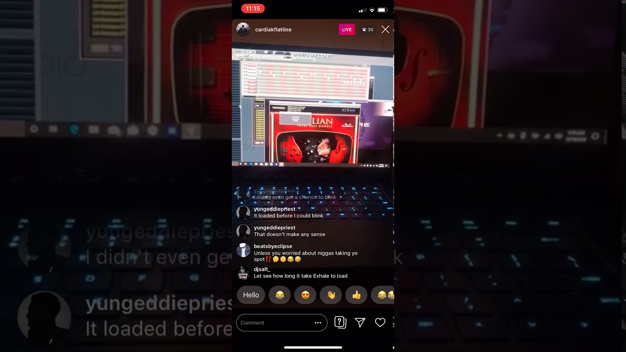 Cardiak Flatline loading up random plugins on his Fl Studio 10