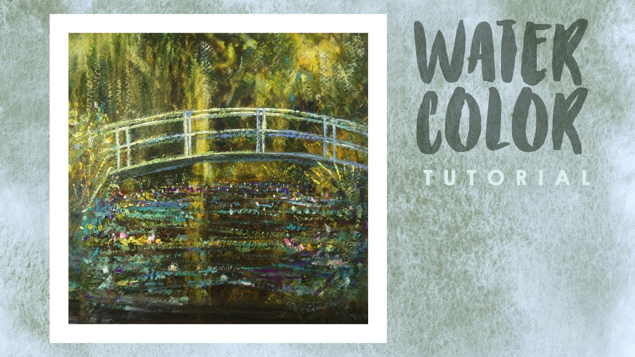 Claude Monet Water Lilies | A WATERCOLOR interpretation