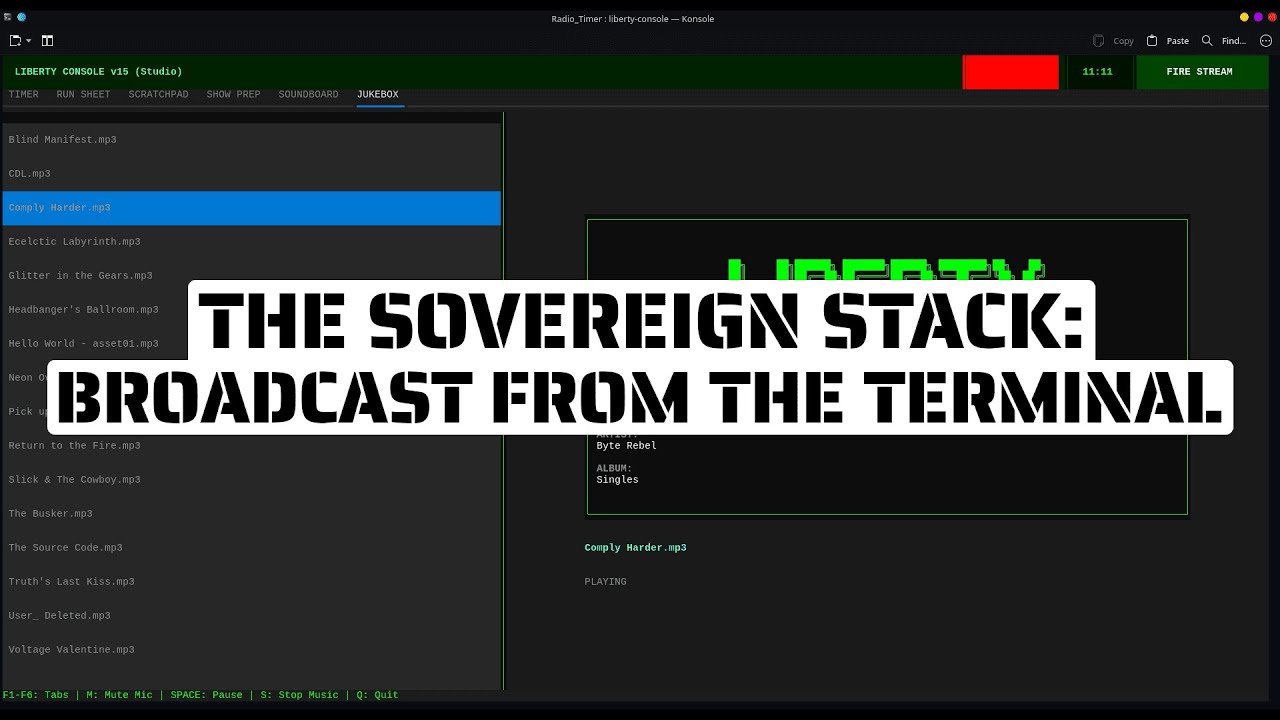 The Sovereign Stack: Broadcasting from the Linux Terminal with LibertyBroadcastStudio