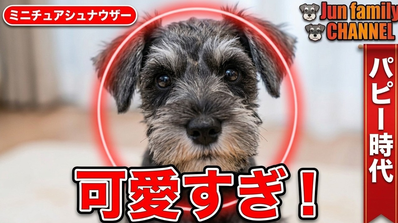 【思い出の動画】古いスマホを整理していたら、長男: 淳二郎のパピー動画が！ #ミニチュアシュナウザー#シュナウザー#dogLife#多頭買い#犬の居る暮らし