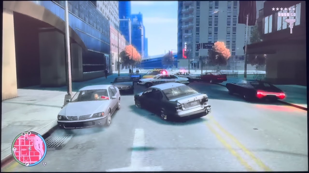 GTA 4 - Extreme Massive Shootout and Chase with Cops + 6 Star Escape