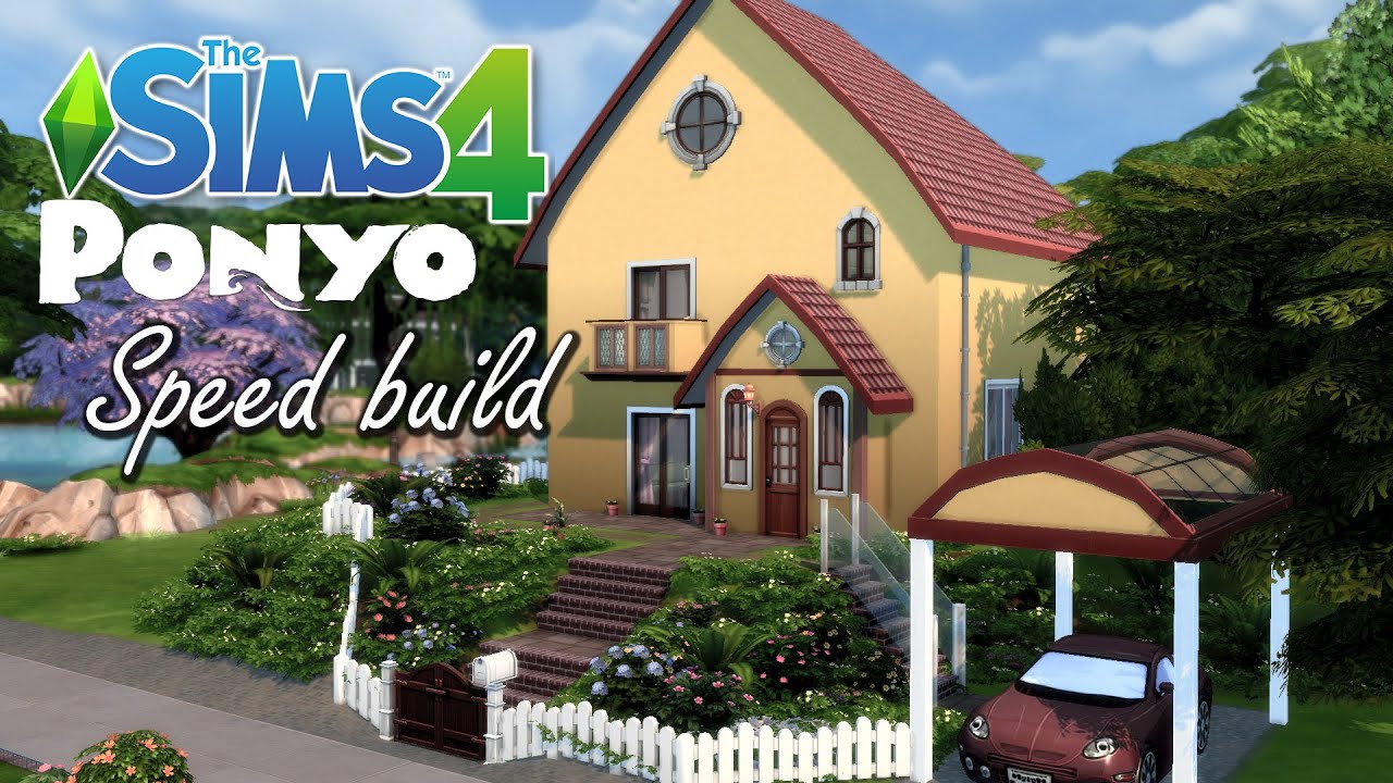 Ponyo on the cliff by the sea 💓 Sōsuke's house Speed Build 💓 Sims 4 💓