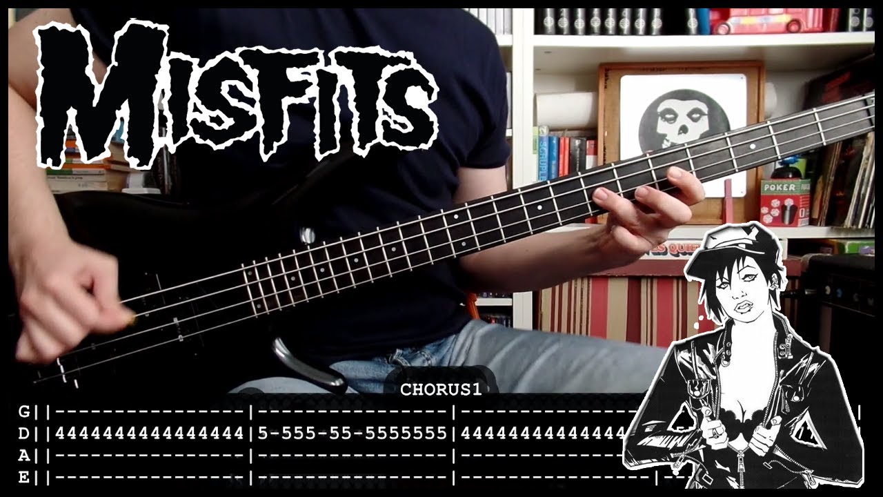 MISFITS - Attitude (BASS cover with TABS & lyrics)