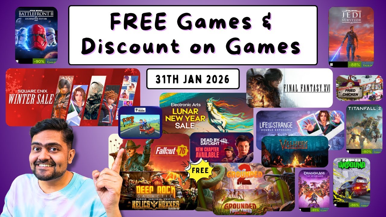 Claim FREE Games & Discount on Games for this Week - 31st Jan 2026 🔥