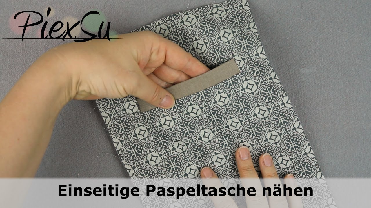 Nähanleitung   einseitige Paspeltasche nähen | PiexSu