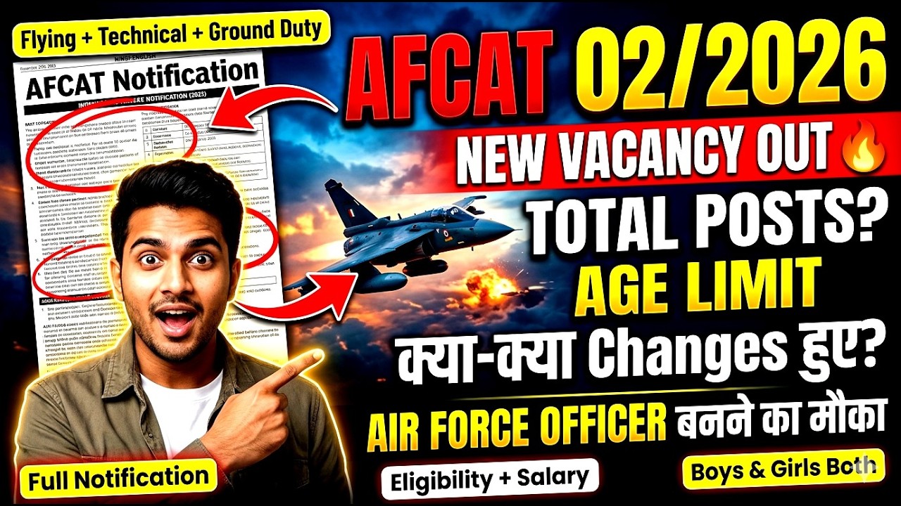 AFCAT 02/2026 Notification Out 🔥 Full Details Explained | AFCAT Total Posts, Age Limit & Eligibility