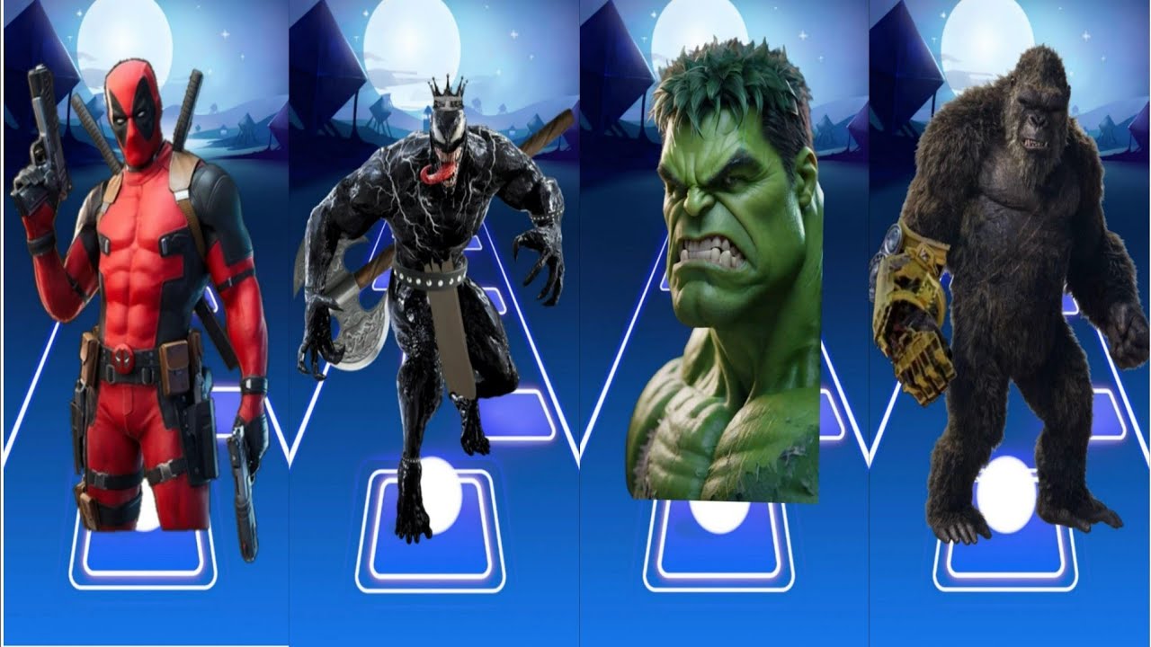 DEADPOOL VS VENOM VS HULK VS KING KONG TILES HOP 1000K