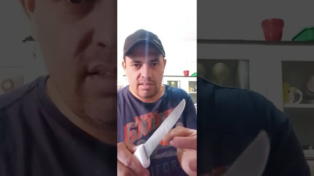 amolando a faca de desossa de um jeito simples e fácil