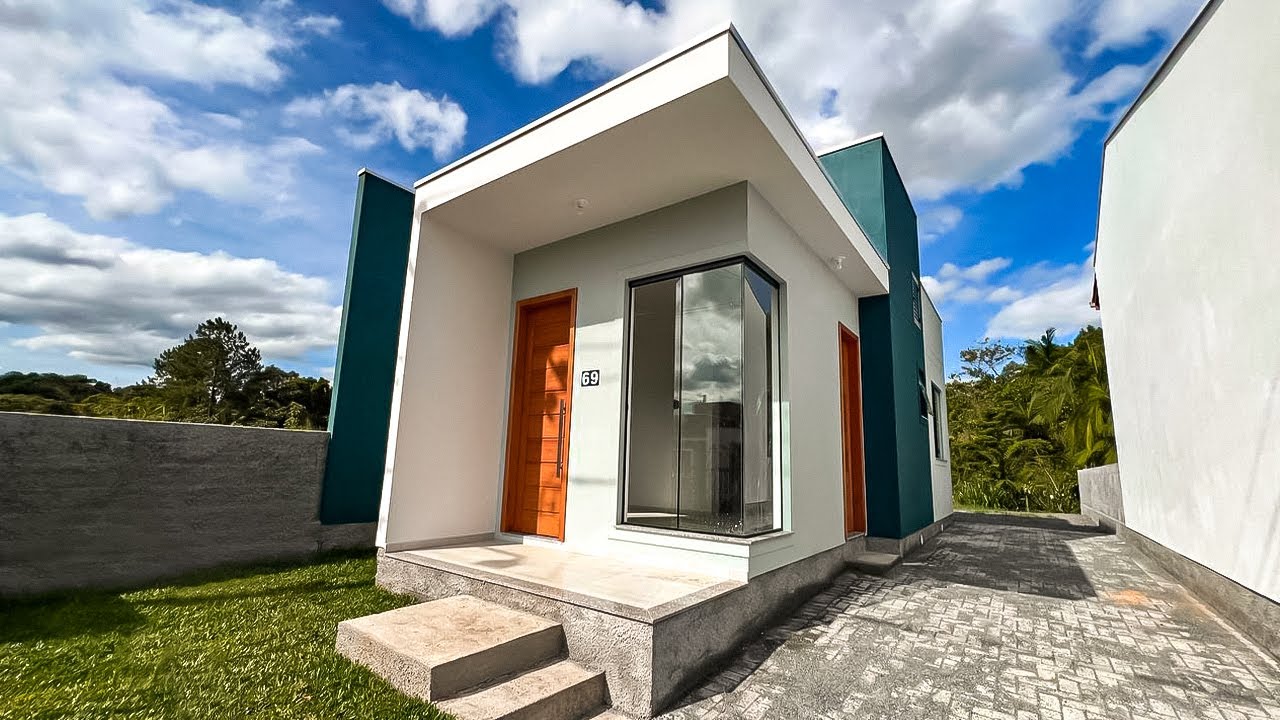 CASA MODERNA PLATIBANDA 2 QUARTOS TERRENO GRANDE MINHA CASA MINHA VIDA [ PROJETO MODERNO ]