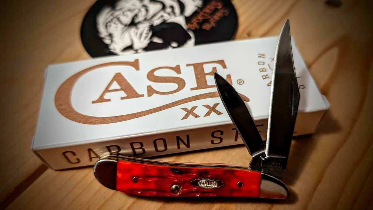 Dark Red Peach Seed Jig Carbon Steel Case Peanut!❤️ 🥜 6220CS
