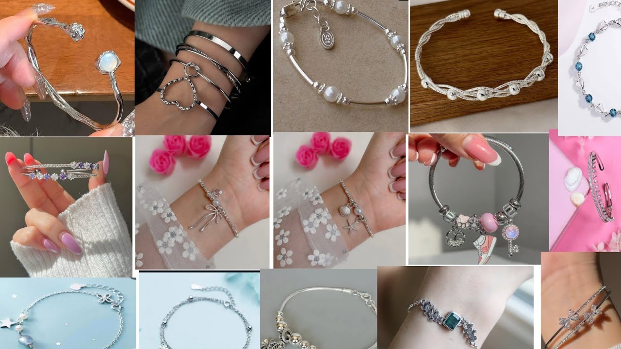 Silver Bracelet Design For Girls/Silver New Stylish Light weight bracelet design Ideas 2025
