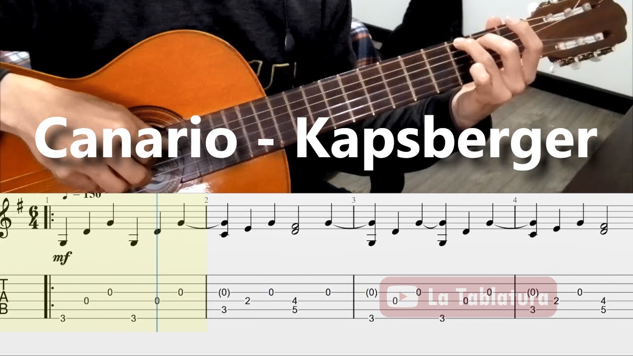 Canario - Kapsberger - Guitar TAB - Lesson