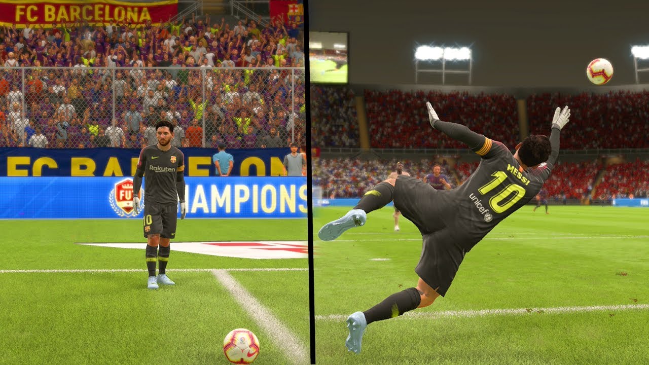 FIFA 19 - LIONEL MESSI PLAYING GOALKEEPER!