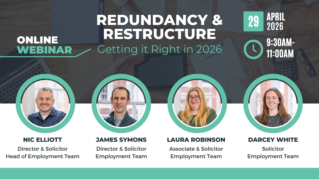 Redundancy & Restructure: Getting It Right in 2026 | Webinar | Actons Solicitors
