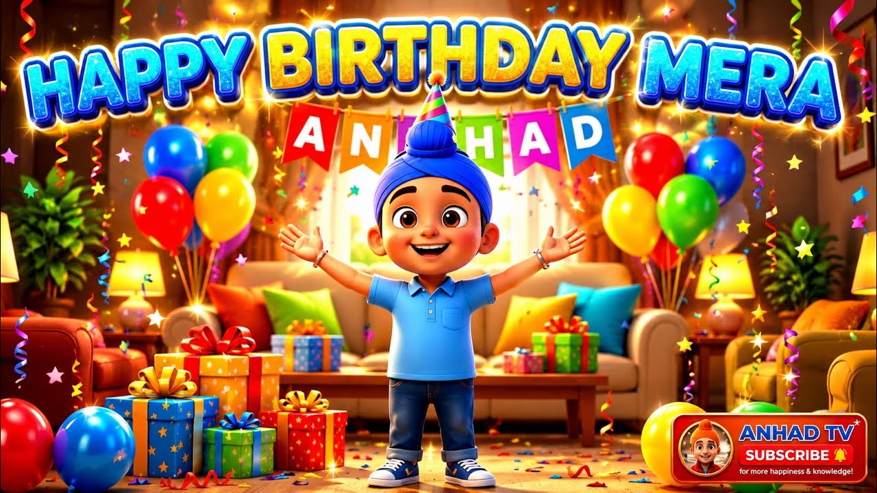 Happy Birthday To Me! 🎂🎉 | New Punjabi Birthday Song for Kids | Birthday Party & Family Fun 🎈