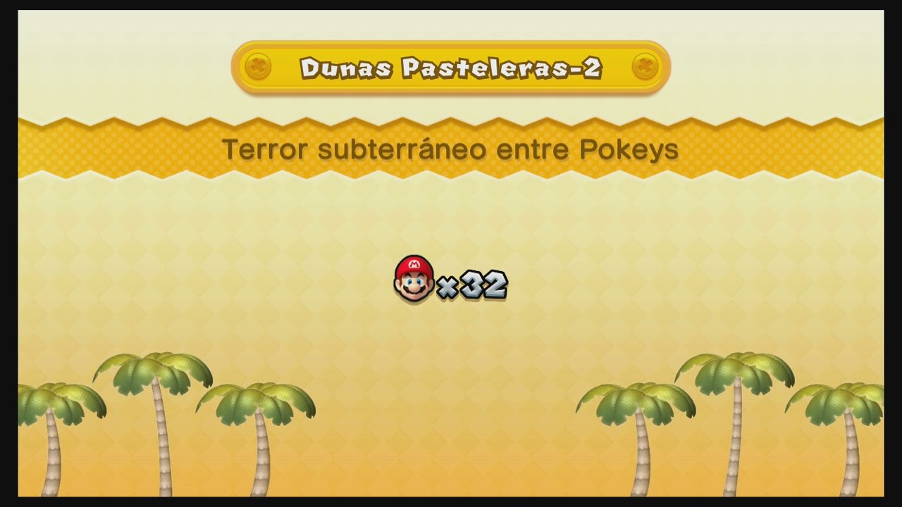 New Super Mario Bros. U: Dunas Pasteleras - 2. Terror subterráneo entre Pokeys