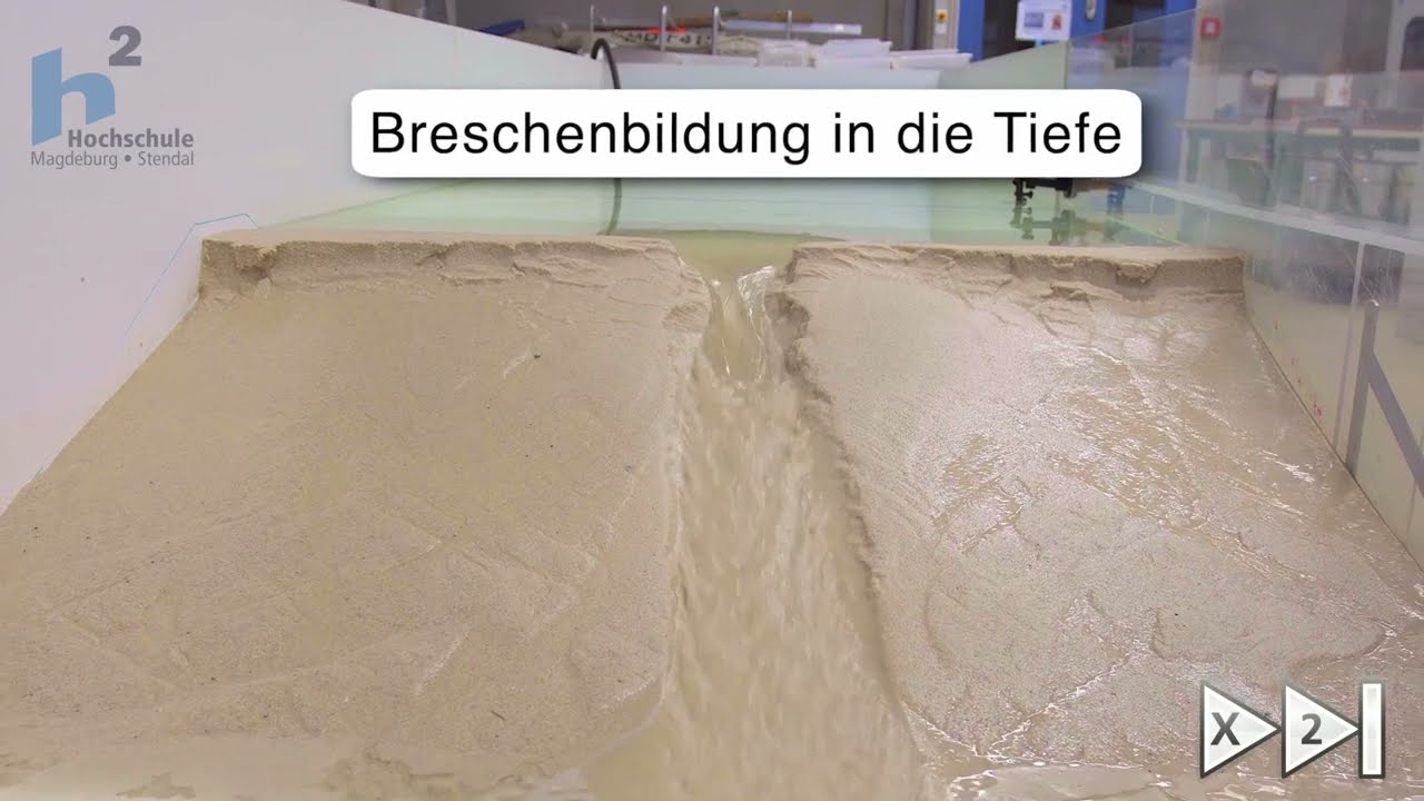 Land unter - Deichbruch bei Hochwasser