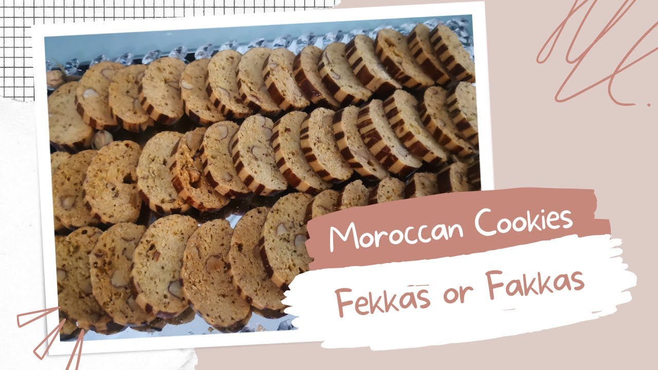 Moroccan cookies so crunchy :  Fekkas Fakkas with Almonds and Raisins so yammy