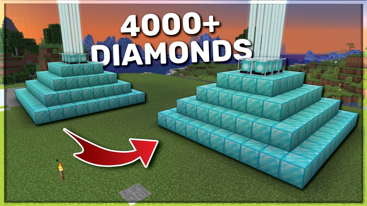 I Made a FULL Diamond Beacon in Minecraft... TWICE!