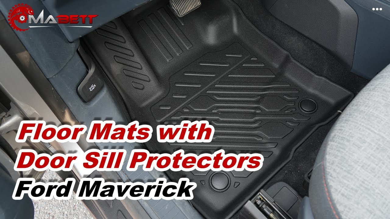 Mabett Floor Mats with Door Sill Protectors for Ford Maverick! #fordmaverick #caraccessories