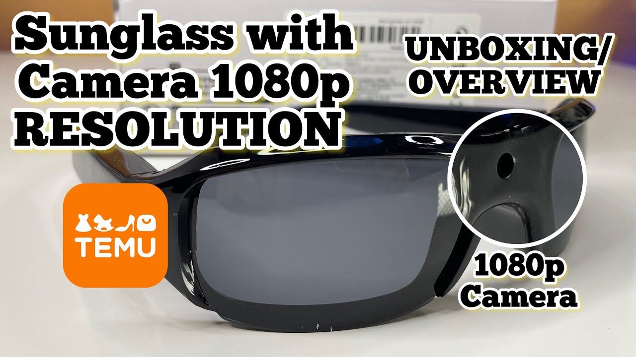 1080p Resolution Sunglass with Built in camera/ UNBOXING & TEST/TEMU