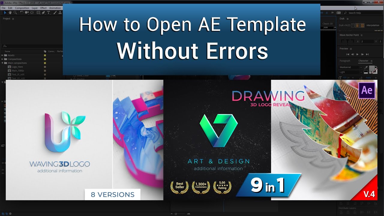 How to Open AE Template Without Errors