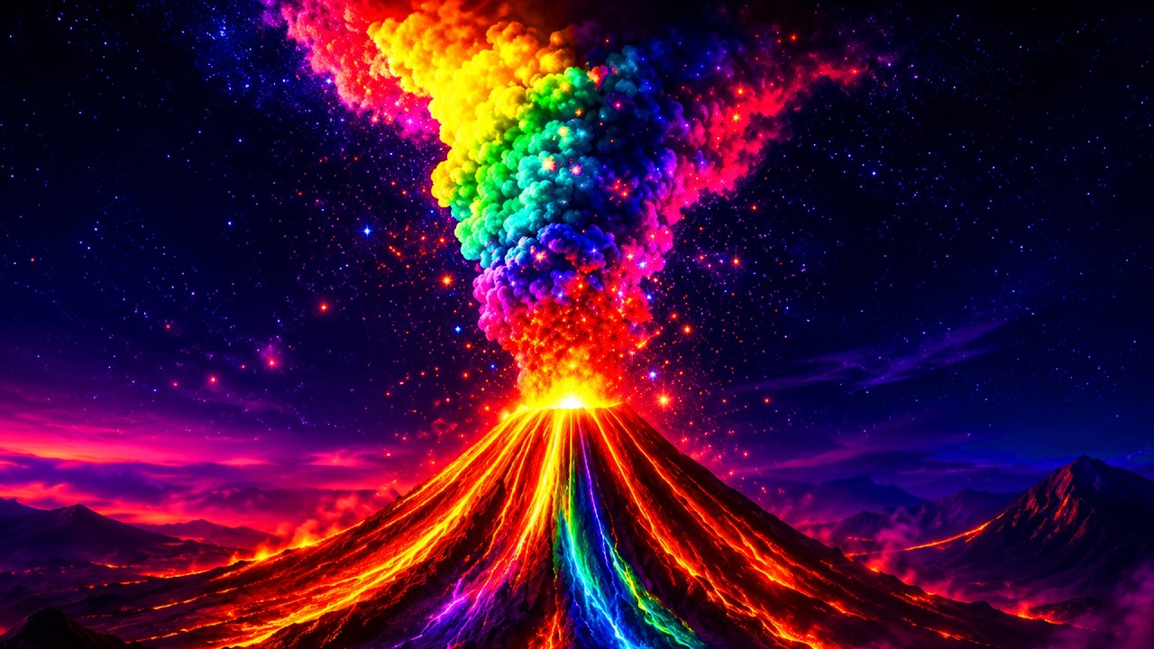 Rainbow Smoke | 4K TV OLED Screensaver | Relaxing Abstract Background