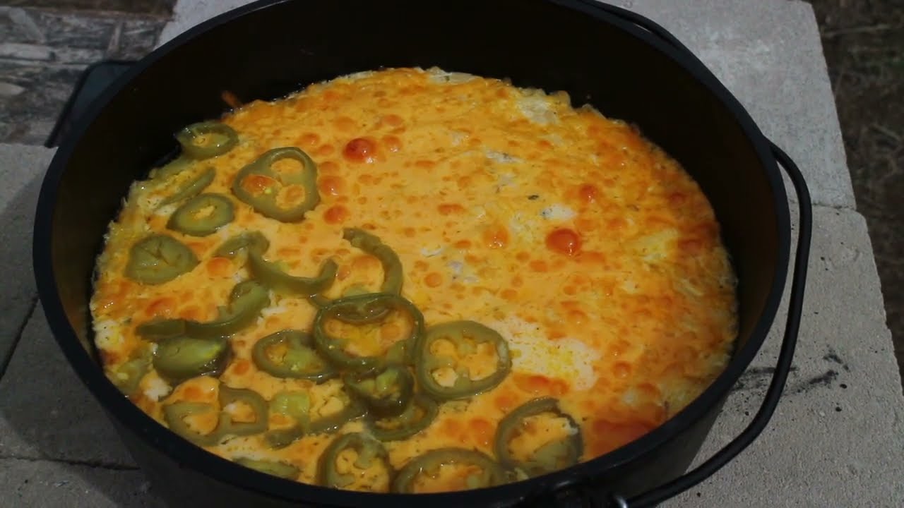 Easy Dutch Oven Hash Brown Casserole.