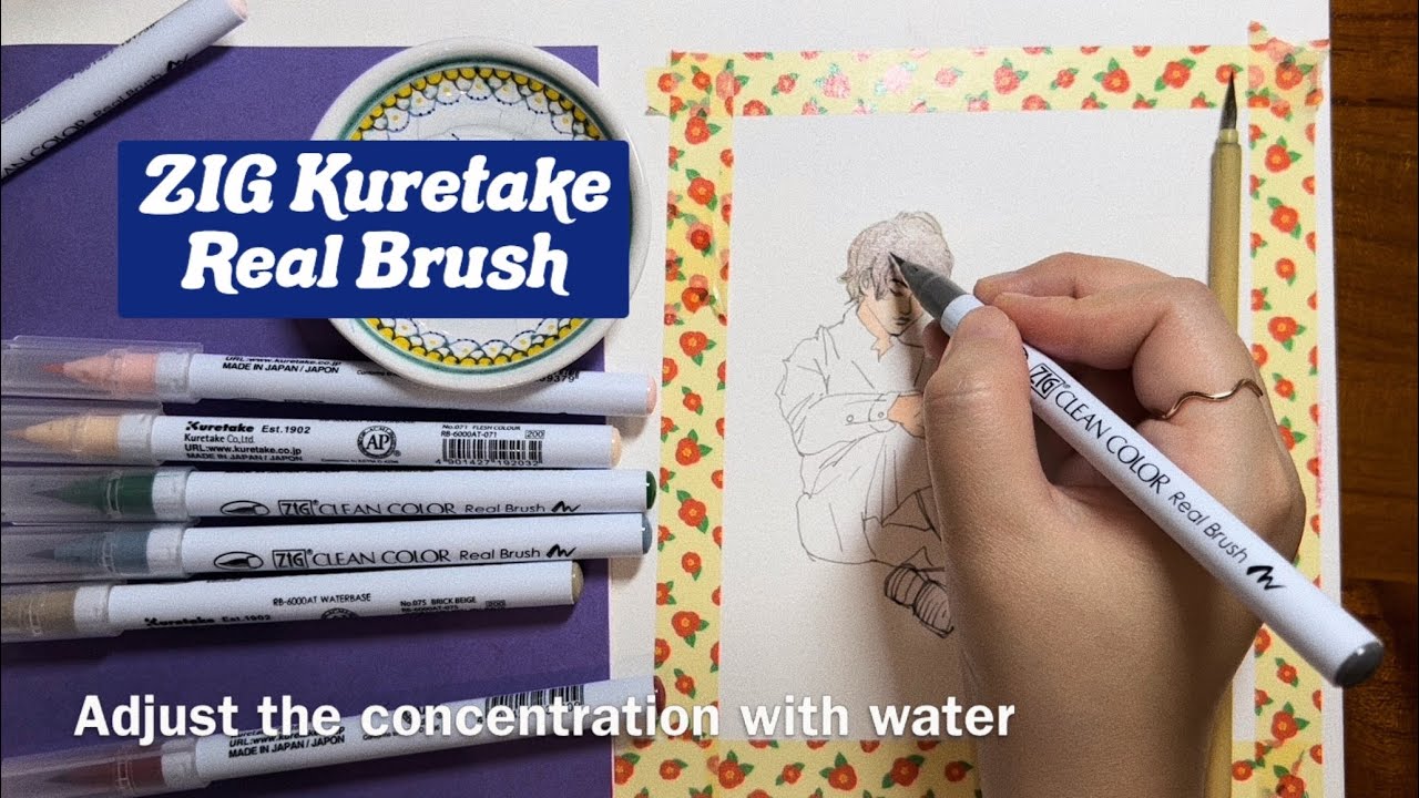ZIG kuretake clean color real brush pen review