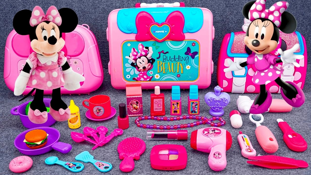 2026 Disney Satisfying with Unboxing Minnie Mouse Pink Makeup Set, Toy Collection | Review Toys ASMR