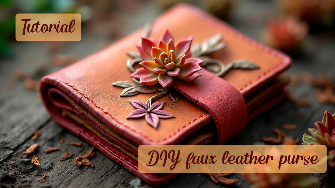 How create a simple wallet of faux leather, DIY projects