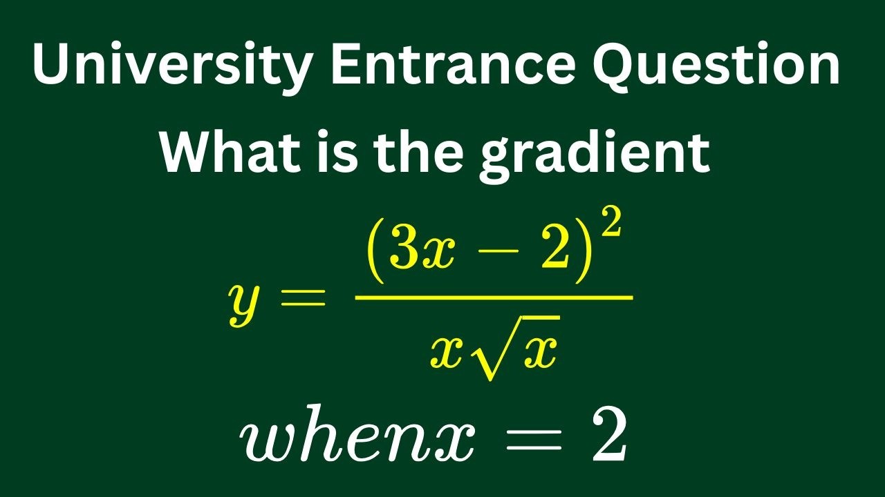 Can you find the Gradient of the curve