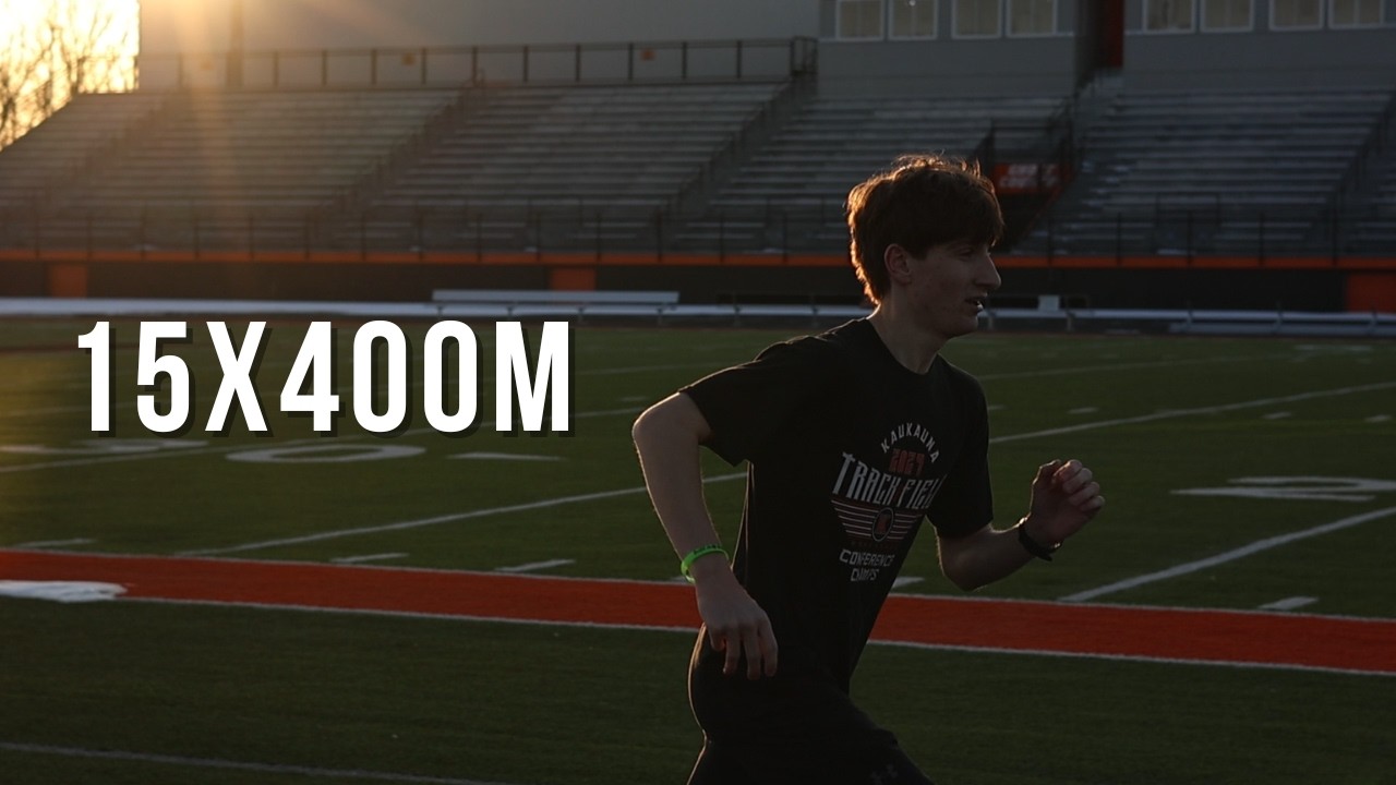 Controlled 15×400m Workout