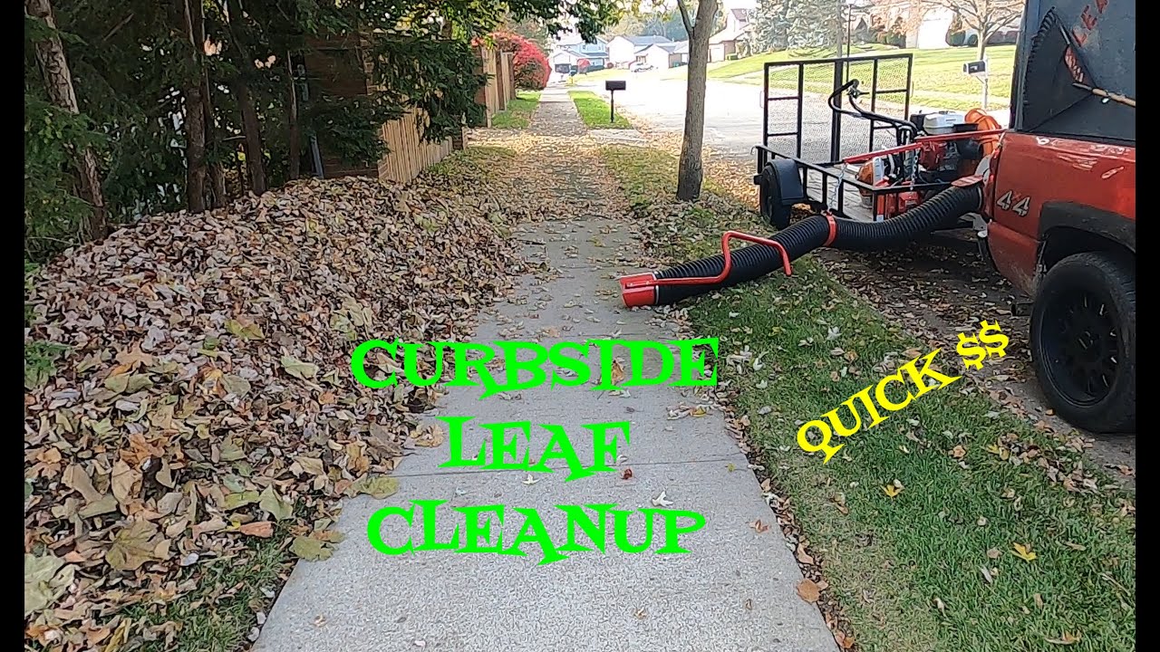 SOLO Curbside Leaf Pickup  - Leaf Loader Setup - LITTLE WONDER LEAF MONSTER IN ACTION SATISFYING!!