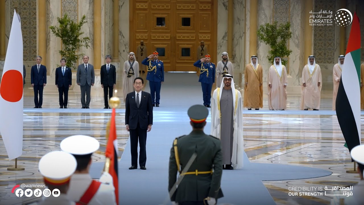 رئيس الدولة يستقبل رئيس وزراء اليابان