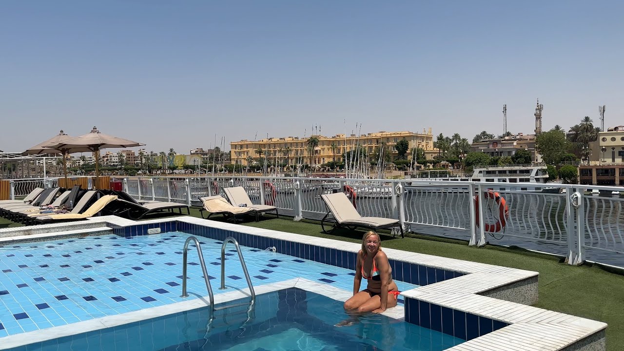 Walk through cruise ship MS Minerva while departing Luxor | Nile cruise to Aswan, Egypt 2023