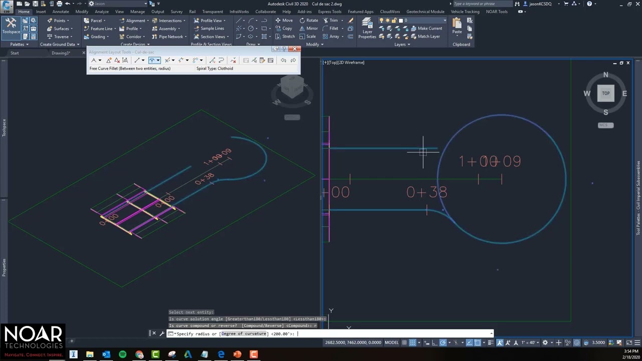 Civil 3D Cul de sac