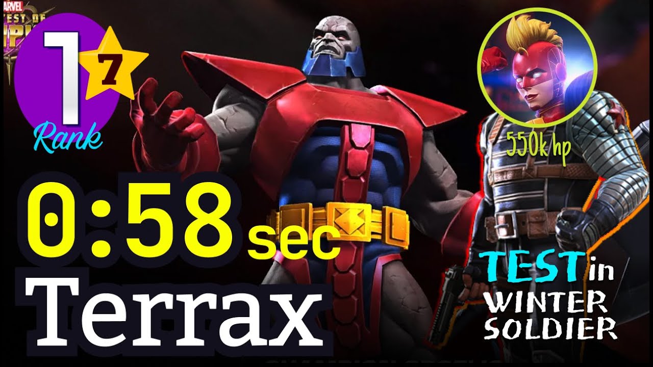 7* Rank-1 Terrax | 58 sec [no-boost] Test in ROL #mcoc