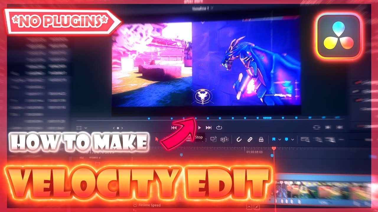 How to Make a *VELOCITY🔥* Valorant Edit on Davinci Resolve!!! (NO PLUGINS)