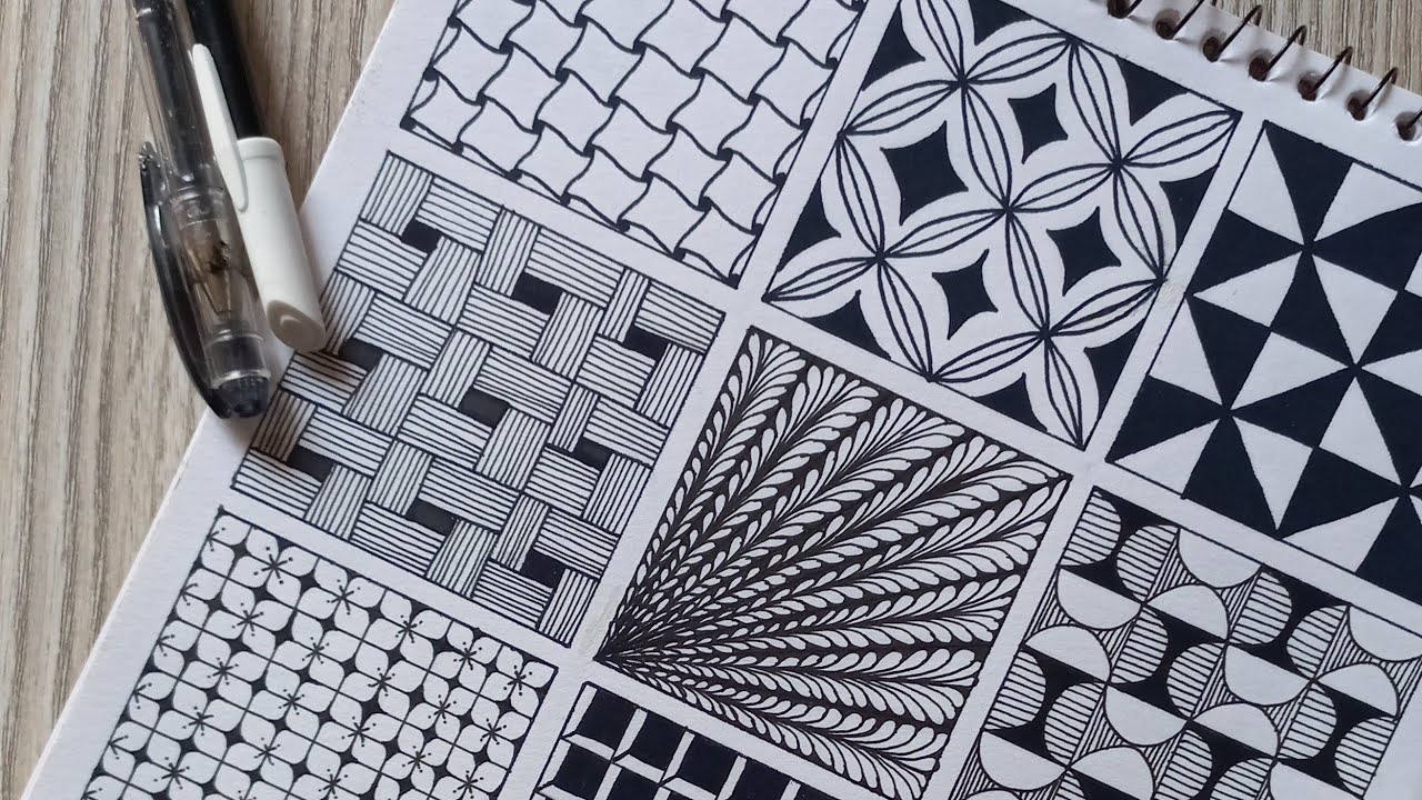 Easy Zentangle Art Pattern 🖊️ | Relaxing & Satisfying Drawing Tutorial #zentangle #doodleart 
