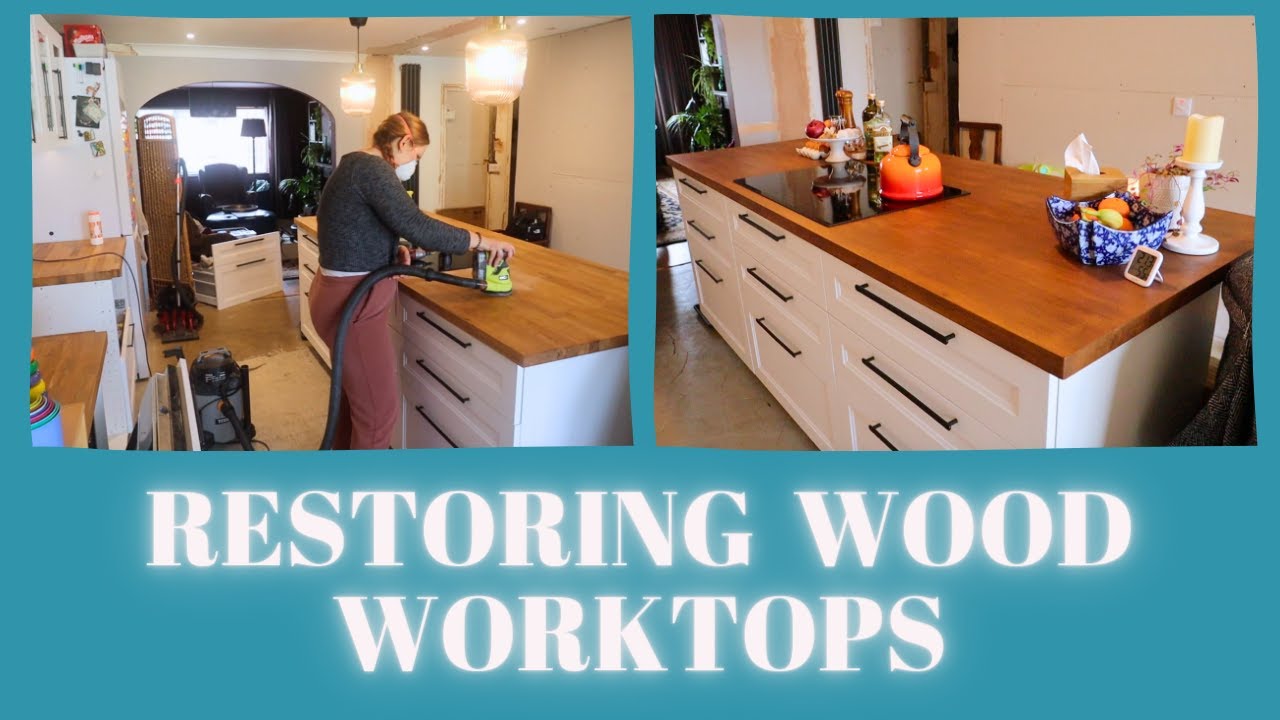 Repairing & Refinishing Wooden Kitchen Countertops | Do It Yourself World | Wood Worktop Restoration