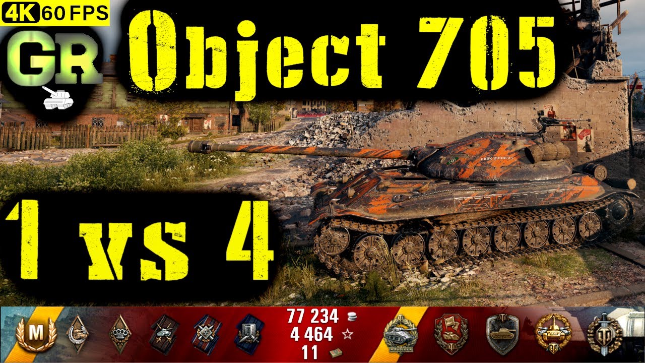 World of Tanks Object 705 Replay - 9 Kills 5.5K DMG(Patch 1.4.0)