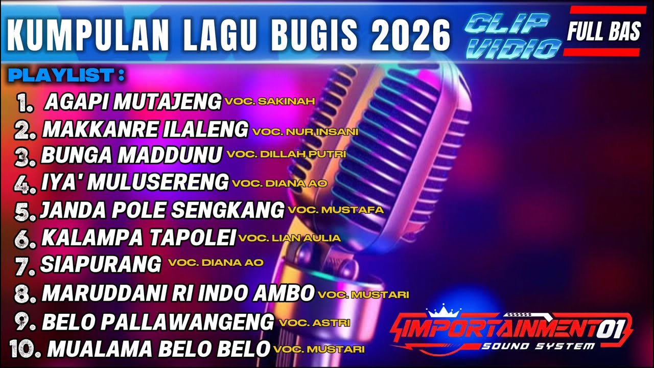 KUMPULAN LAGU BUGIS NONSTOP || SIAP MENEMANI ANDA🔰