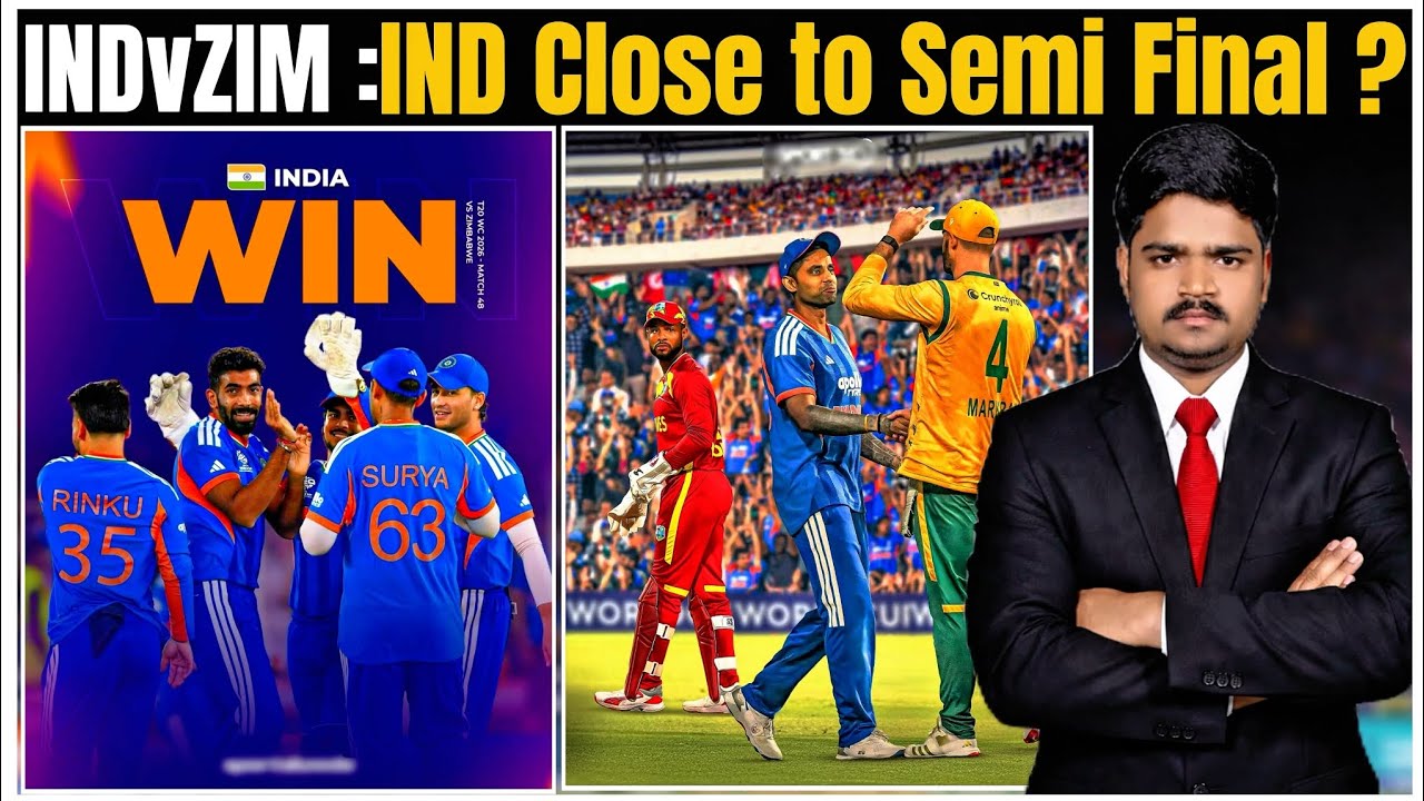 IND vs ZIM : IND beat ZIM by 72 runs in Chennai to keep semis hopes alive!