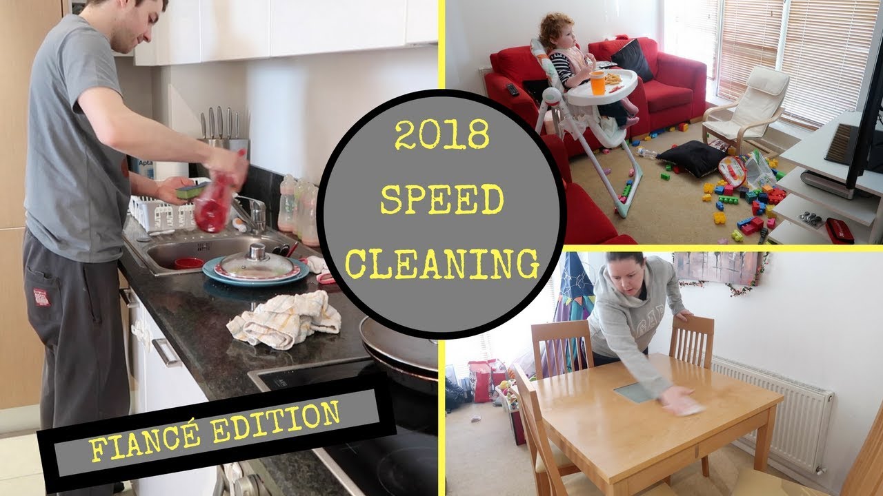 SPEED CLEANING OUR APARTMENT 2018 || CLEANING WITH MY FINACE