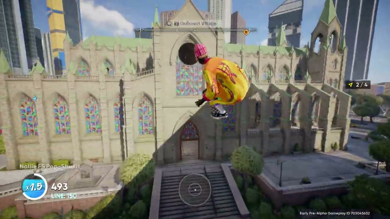 skate. Divine Christ Air through the church.
