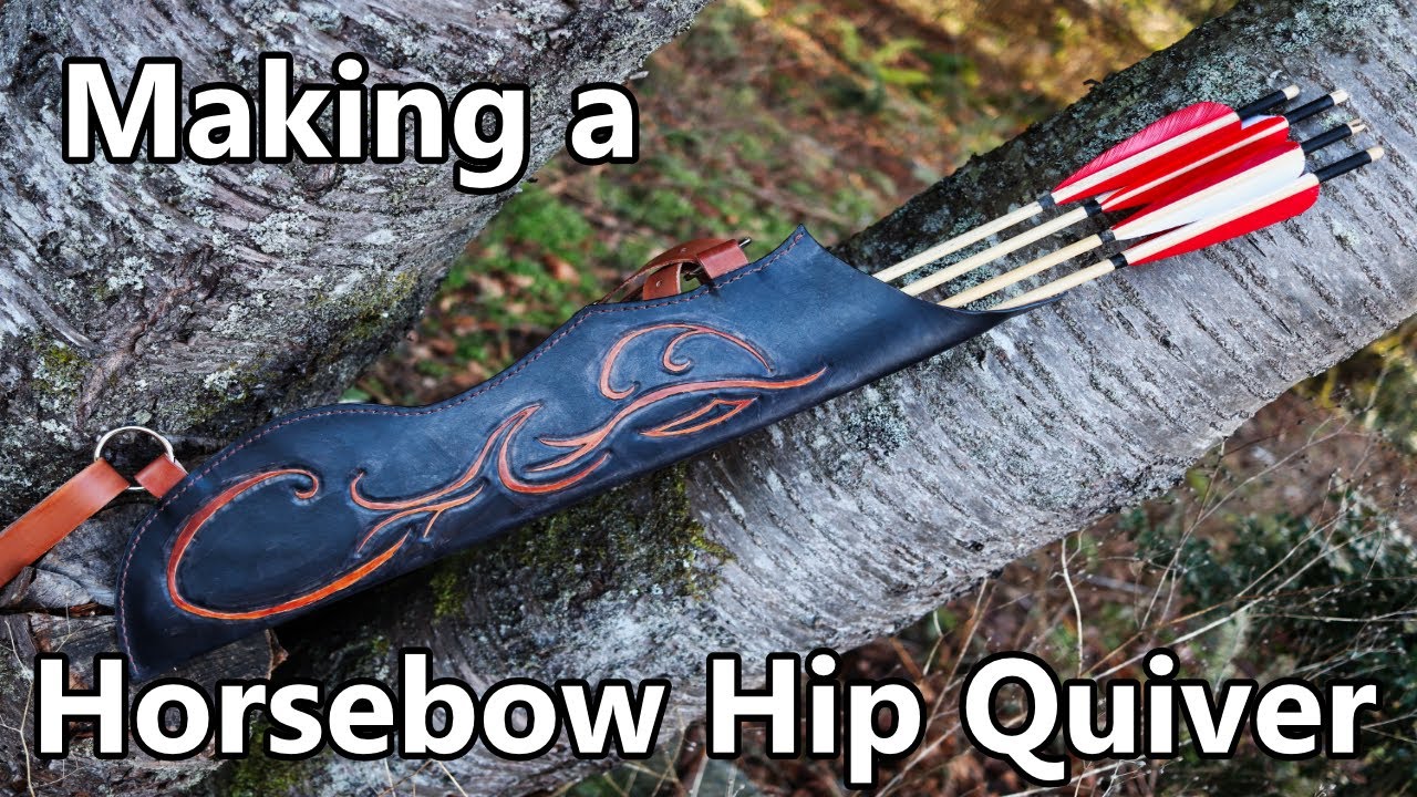 How to Make a LEATHER Horsebow HIP QUIVER - DIY