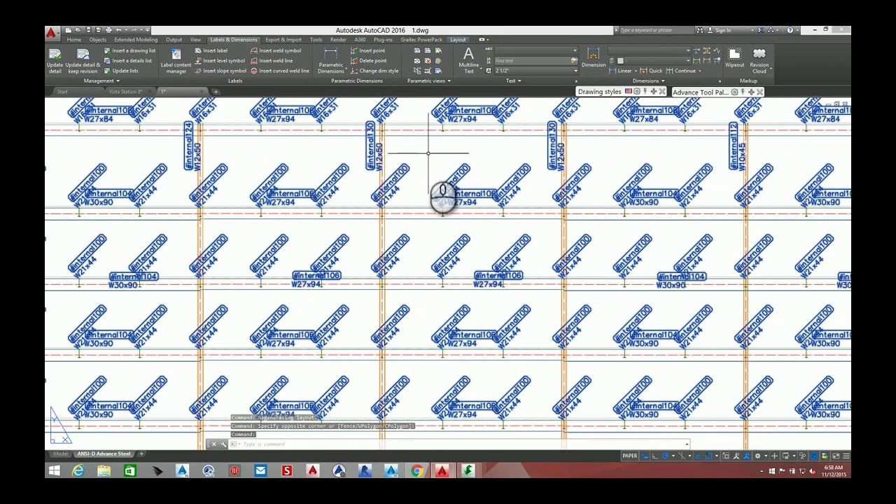 Creating plan and elevation drawings in Advance Steel Part 1