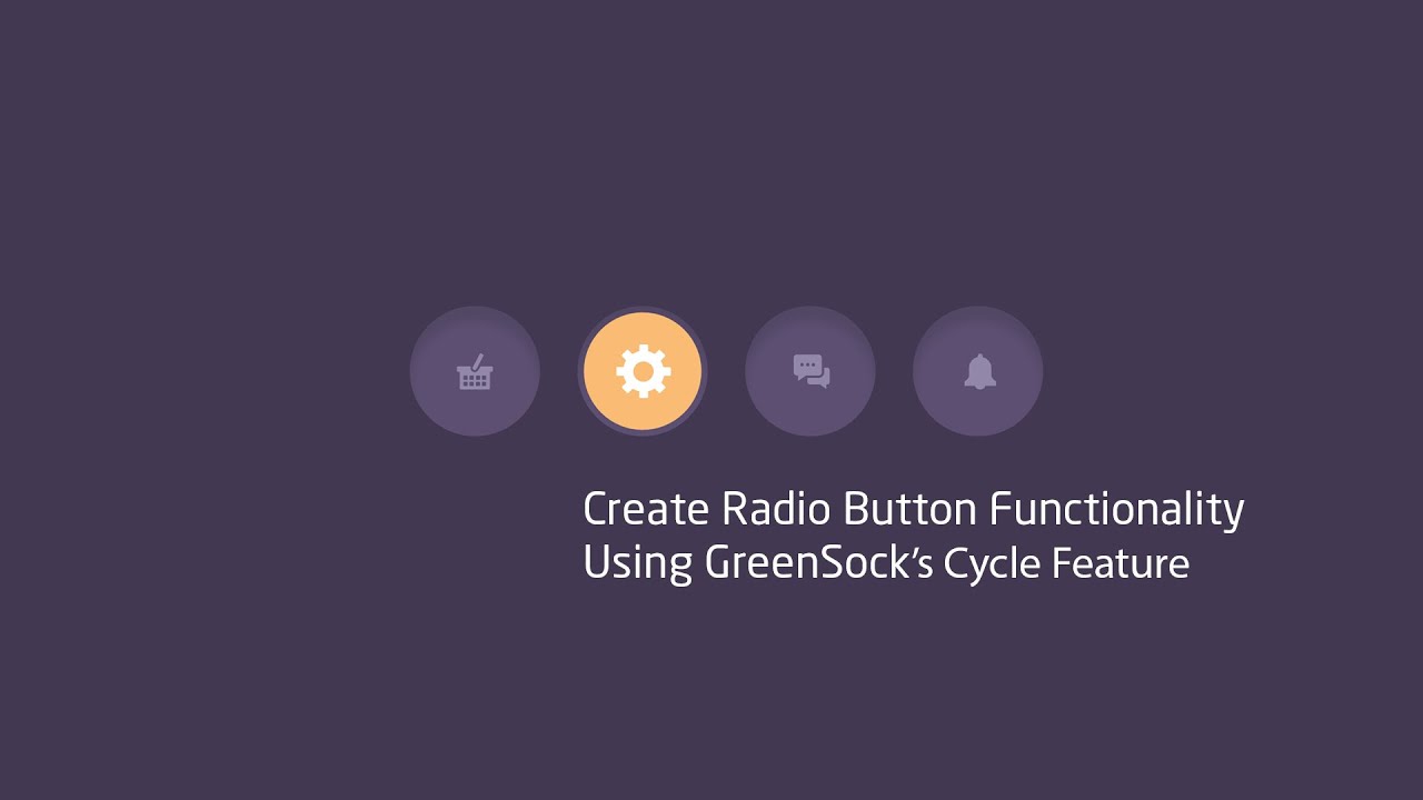 Create An Animated Radio Button Using GreenSock’s Cycle Feature